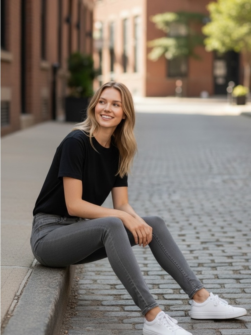 SALE - High-Rise Grey Skinny Jeans for Women